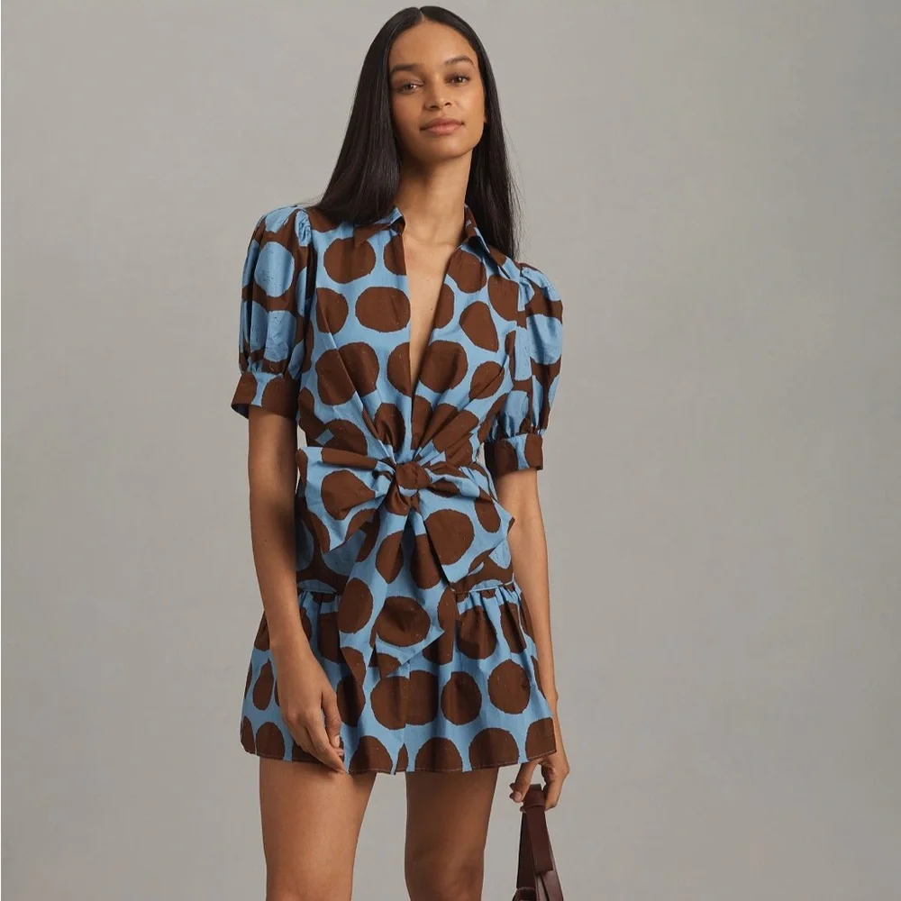 Farm Rio Bow Mini Dress - Picture 1 of 9